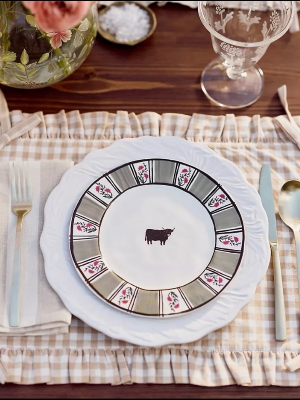 Anthropologie Millie Stoneware Desert Plates. Set of 4